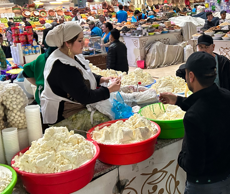 Indoor market and bazaar in Tajikistan